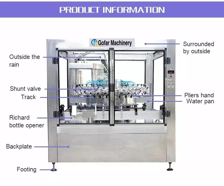 Automatic Rotary Bottle Washing Machine, 2000bph-10000bph, 18-36 cleaning heads
